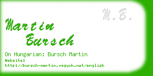 martin bursch business card